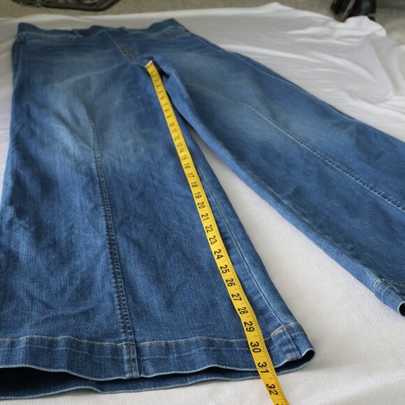 SPANX Wide Leg Seamed Front Jeans - Size M - Pull on - Picture 8 of 12